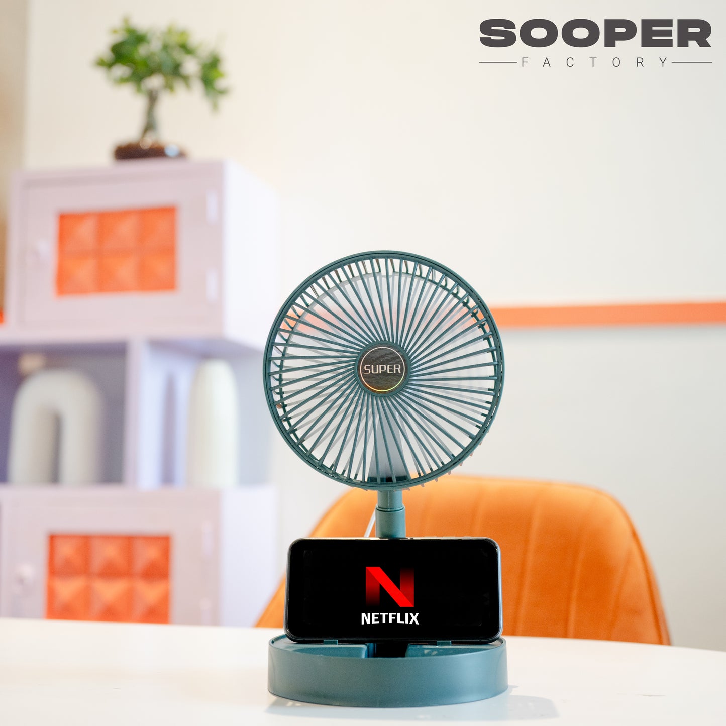 Powerful Rechargeable High-Speed Table Desk Fan