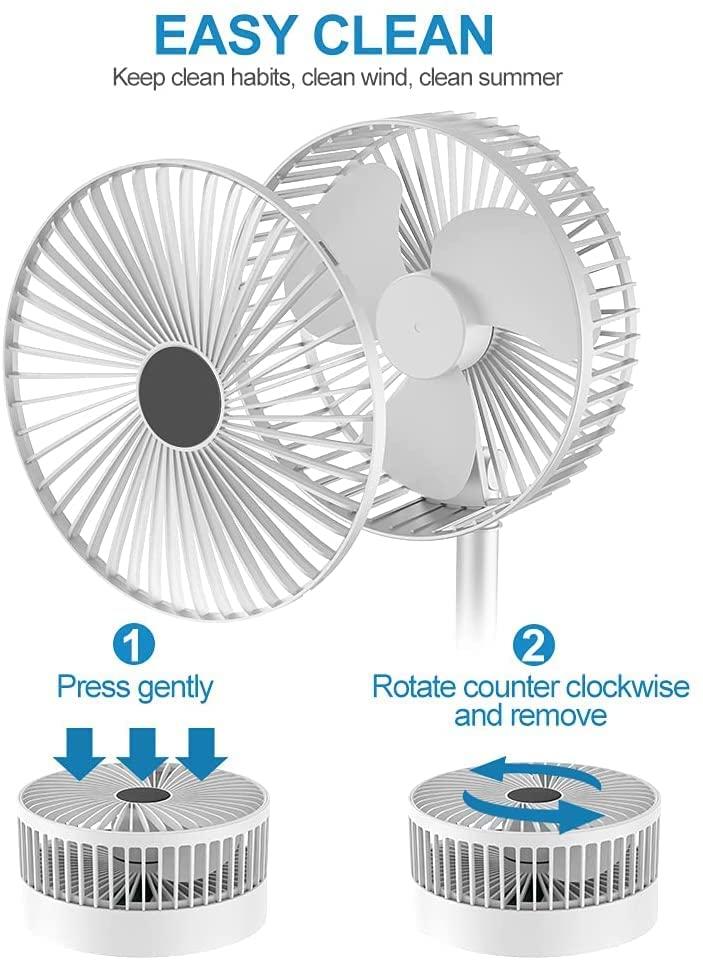 Powerful Rechargeable High-Speed Table Desk Fan