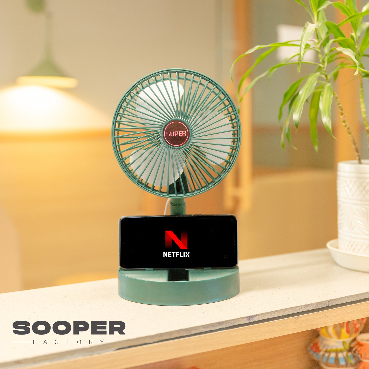 Powerful Rechargeable High-Speed Table Desk Fan